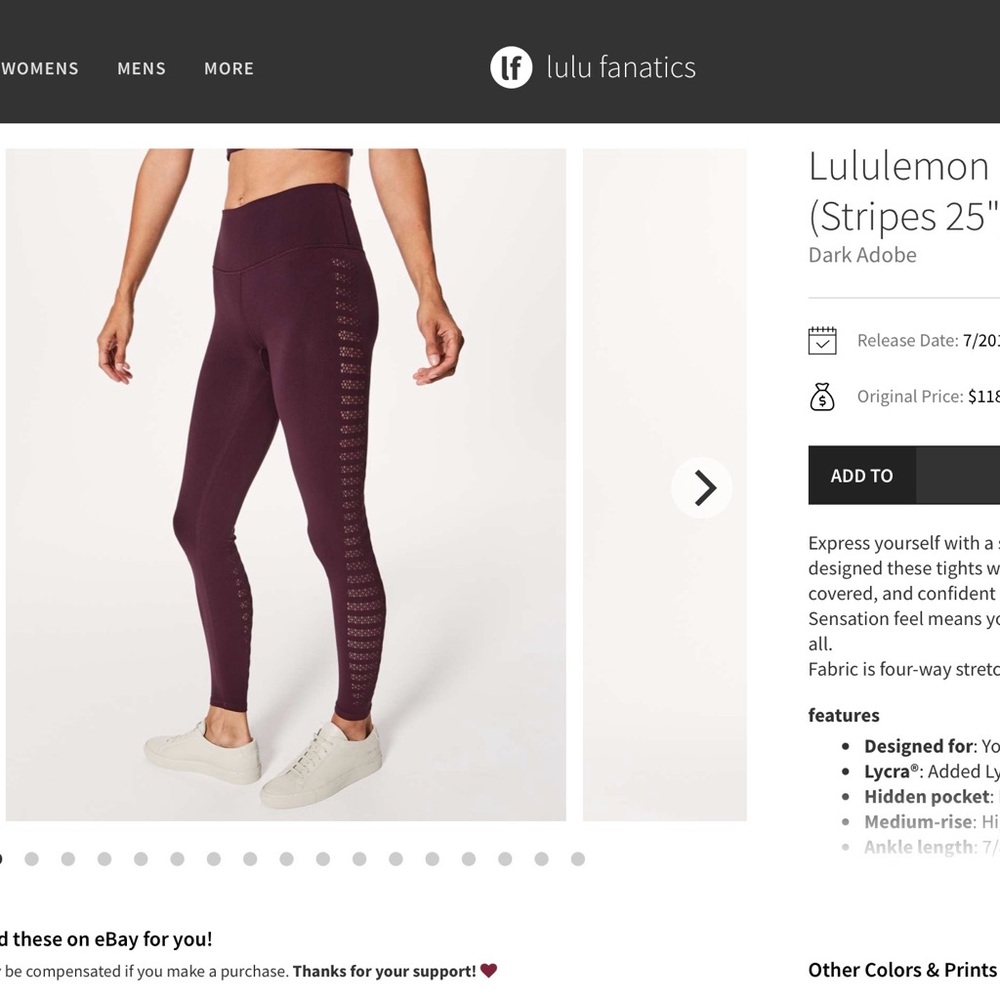 lululemon athletica Reveal Stripes 7/8